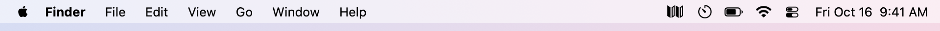 The same menu bar after: only Paravent’s icon, a timer, battery, Wi-Fi and Control Center are left next to the clock.